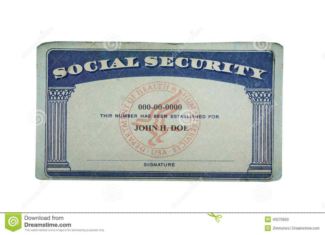 Blank Card Stock Photo. Image Of Financial, Card, Social With Regard To Blank Social Security Card Template