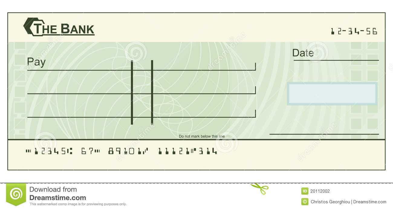 Blank Cheque Illustration Stock Vector. Illustration Of Regarding Blank Cheque Template Download Free