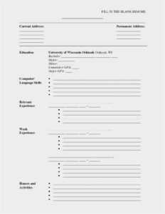 Blank Cv Format Word Download - Resume : Resume Sample #3945 for Free Blank Cv Template Download