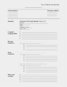 Blank Cv Format Word Download - Resume : Resume Sample #3945 for Free Blank Cv Template Download