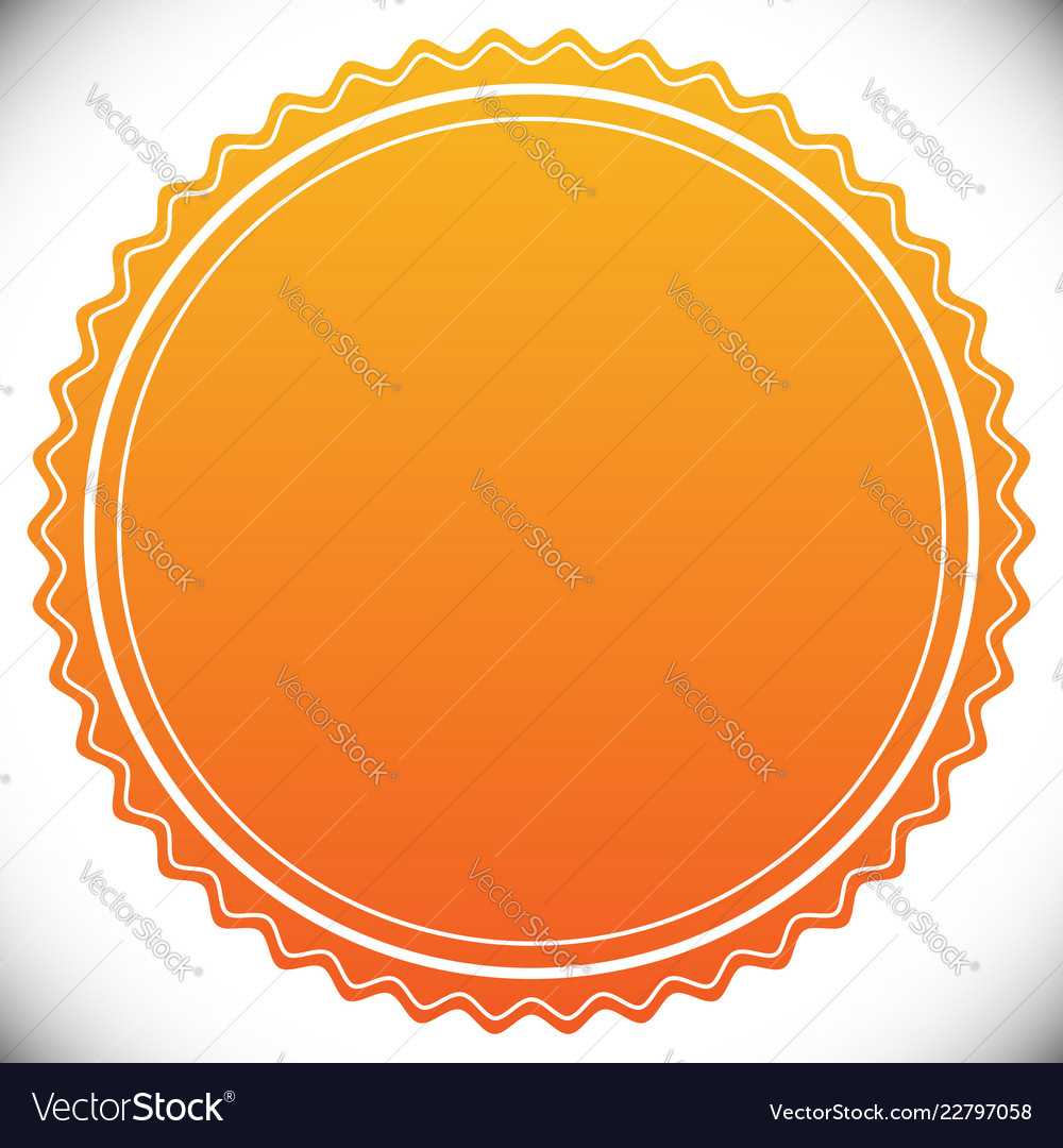 Blank Empty Stamp Seal Or Badge Template Within Blank Seal Template