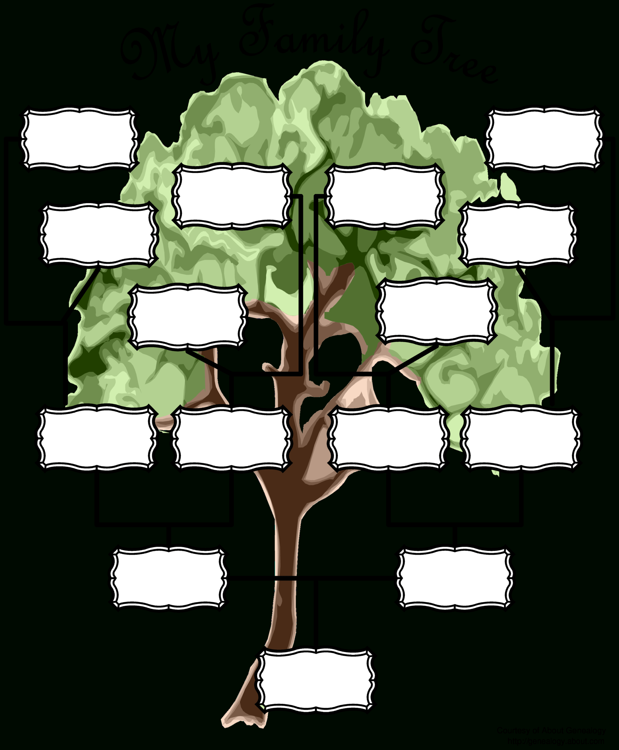 Blank Family Tree Chart | Templates At Allbusinesstemplates In Blank Tree Diagram Template