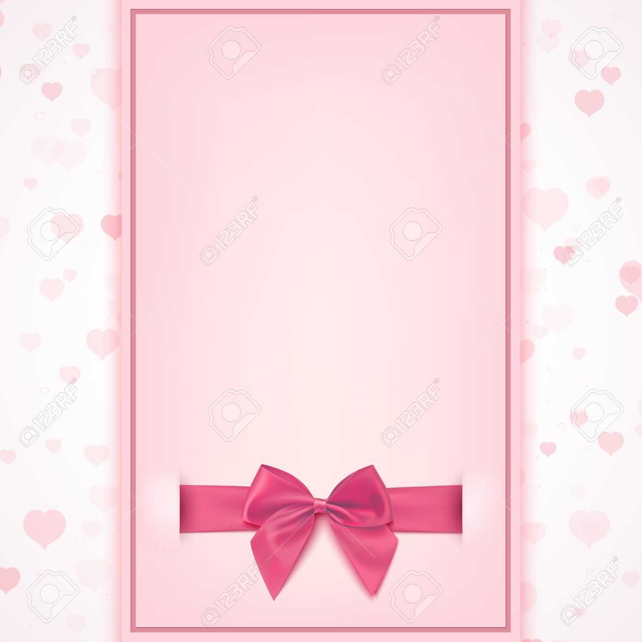 Blank Greeting Card Template For Baby Girl Shower Celebration,.. Intended For Free Printable Blank Greeting Card Templates