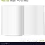 Blank Magazine On White Background Template Pertaining To Blank Magazine Spread Template