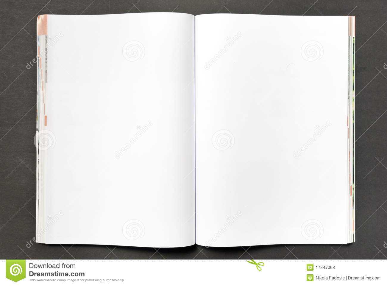 Blank Magazine Stock Photo. Image Of White, Design, Booklet Within Blank Magazine Spread Template