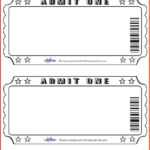 Blank Movie Ticket Clipart Within Blank Admission Ticket Template