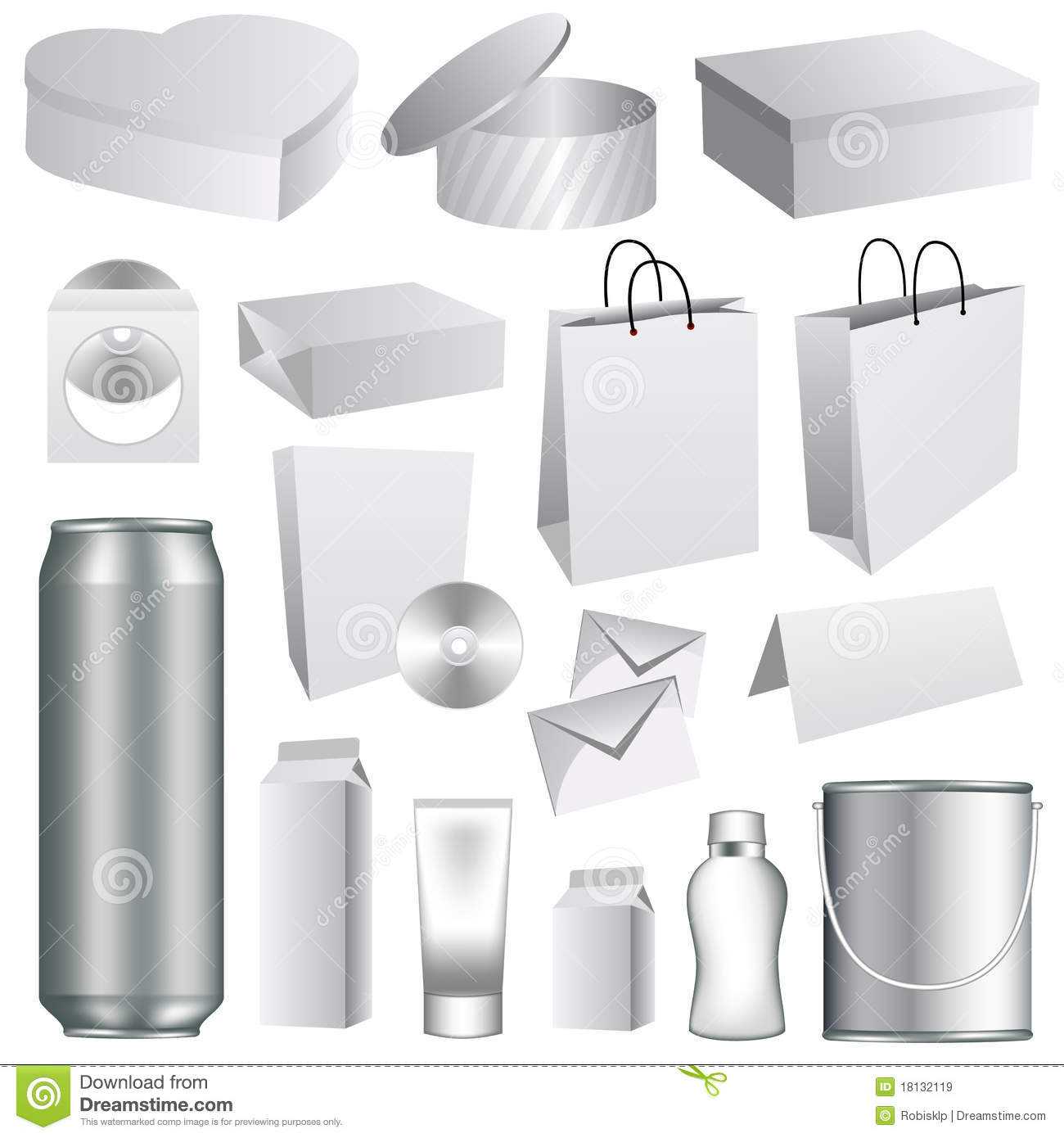 Blank Packaging Templates Stock Vector. Illustration Of In Blank Packaging Templates