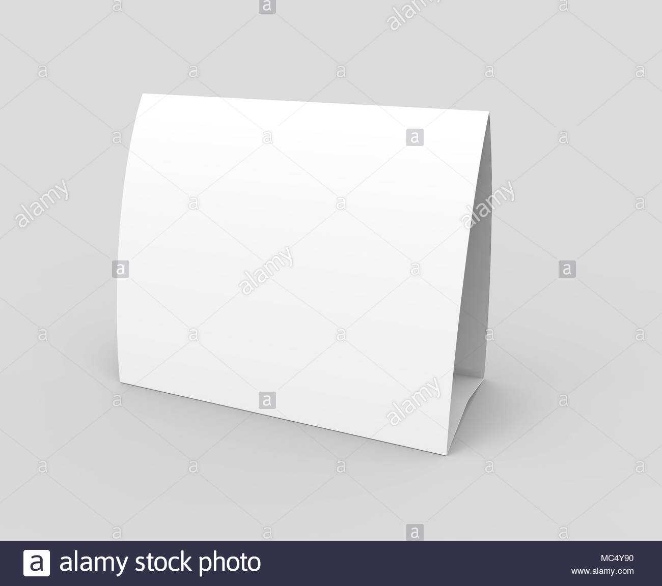 Blank Paper Tent Template, White Tent Card With Empty Space In Blank Tent Card Template
