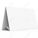 Blank Paper Tent Template, White Tent Card With Empty Space In.. regarding Blank Tent Card Template