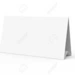 Blank Paper Tent Template, White Tent Card With Empty Space In.. With Blank Tent Card Template