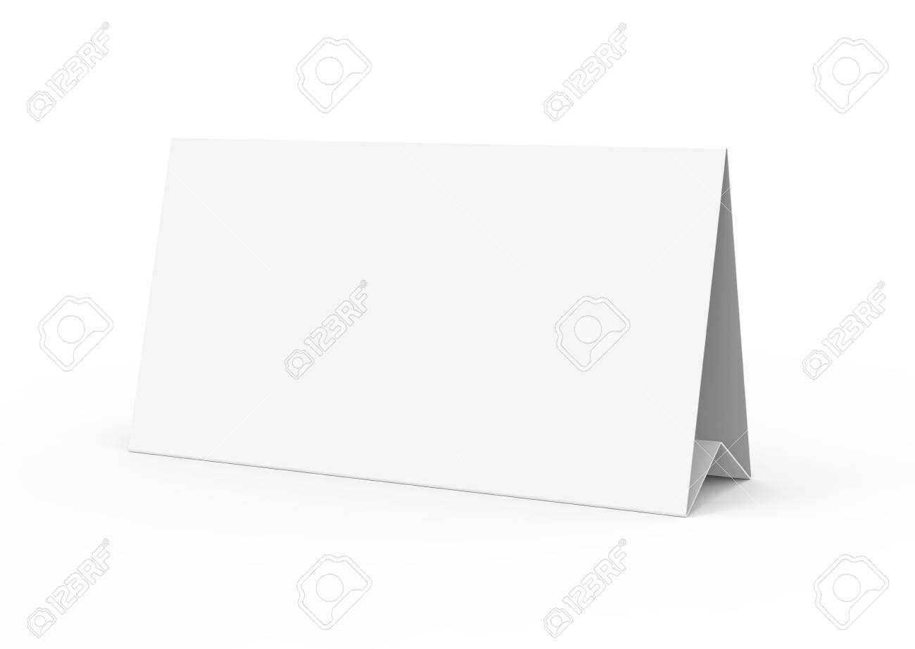 Blank Paper Tent Template, White Tent Card With Empty Space In.. With Blank Tent Card Template