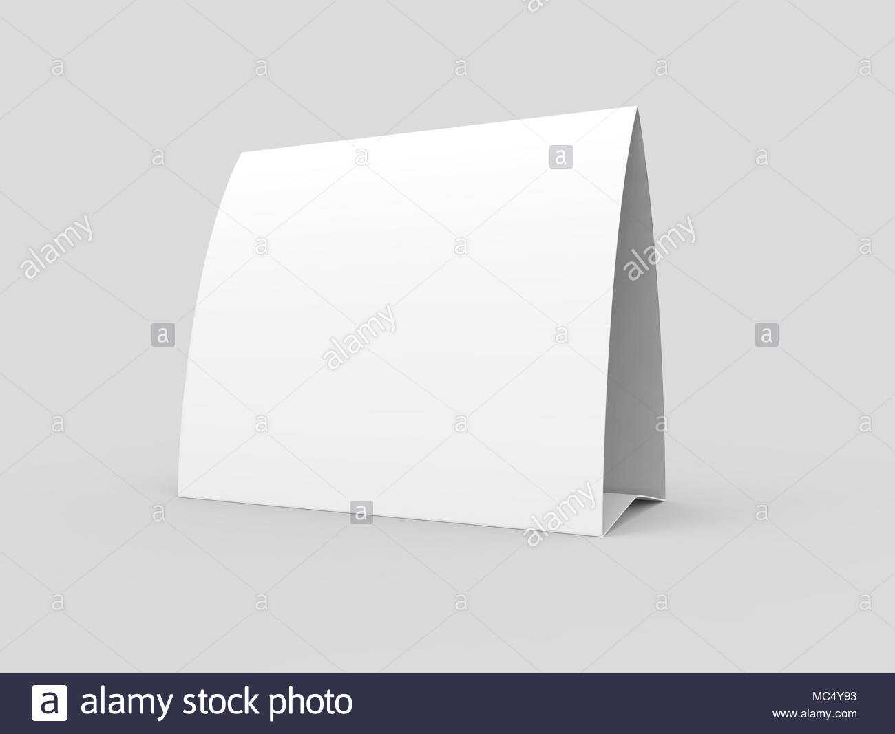 Blank Paper Tent Template, White Tent Card With Empty Space Throughout Blank Tent Card Template