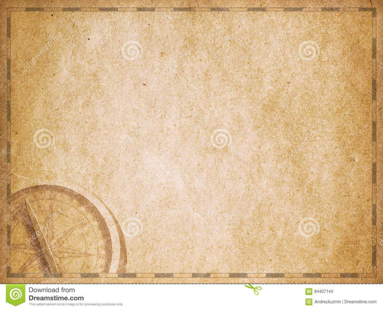 Blank Pirates Map Background. Stock Illustration Throughout Blank Pirate Map Template