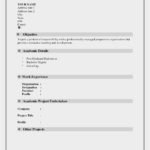 Blank Resume Format Pdf Free Download – Resume : Resume With Blank Resume Templates For Microsoft Word
