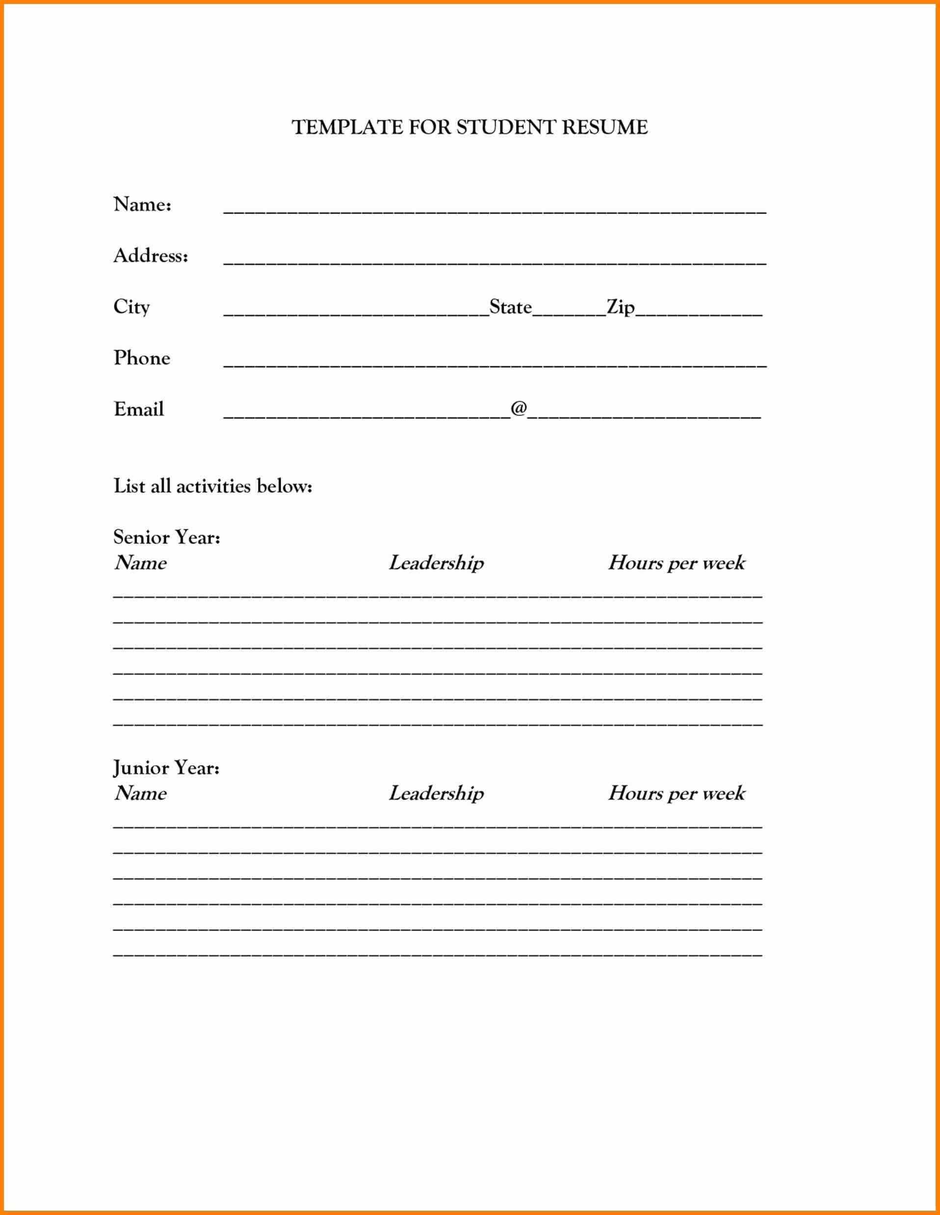 Blank Resume Templates – Barati.ald2014 Inside Free Blank Resume Templates For Microsoft Word