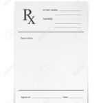 Blank Rx Prescription Form Isolated On White Background Regarding Blank Prescription Pad Template