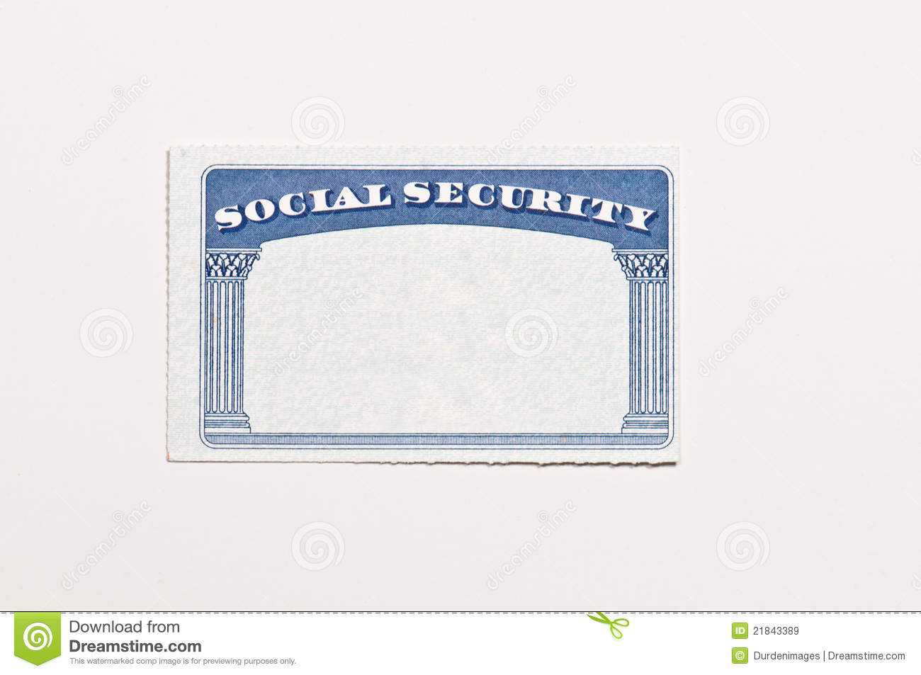 Blank Social Security Card Stock Image. Image Of Document Regarding Blank Social Security Card Template