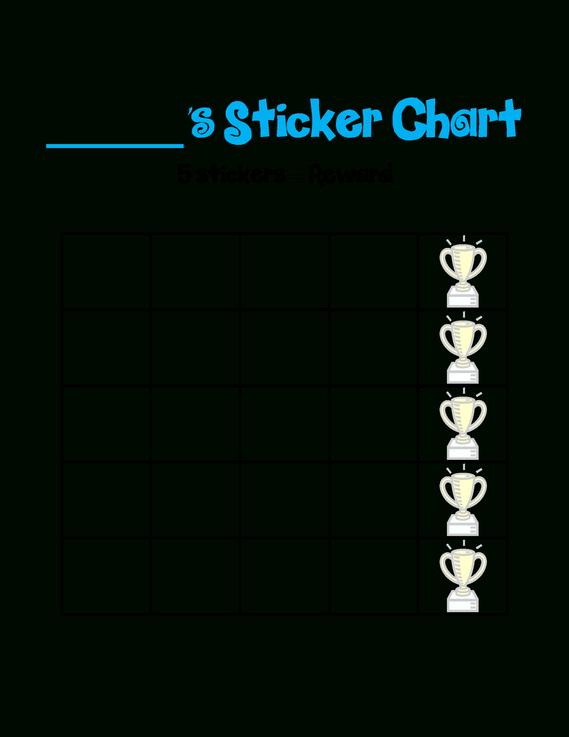 Blank Sticker Chart | Templates At Allbusinesstemplates With Blank Reward Chart Template
