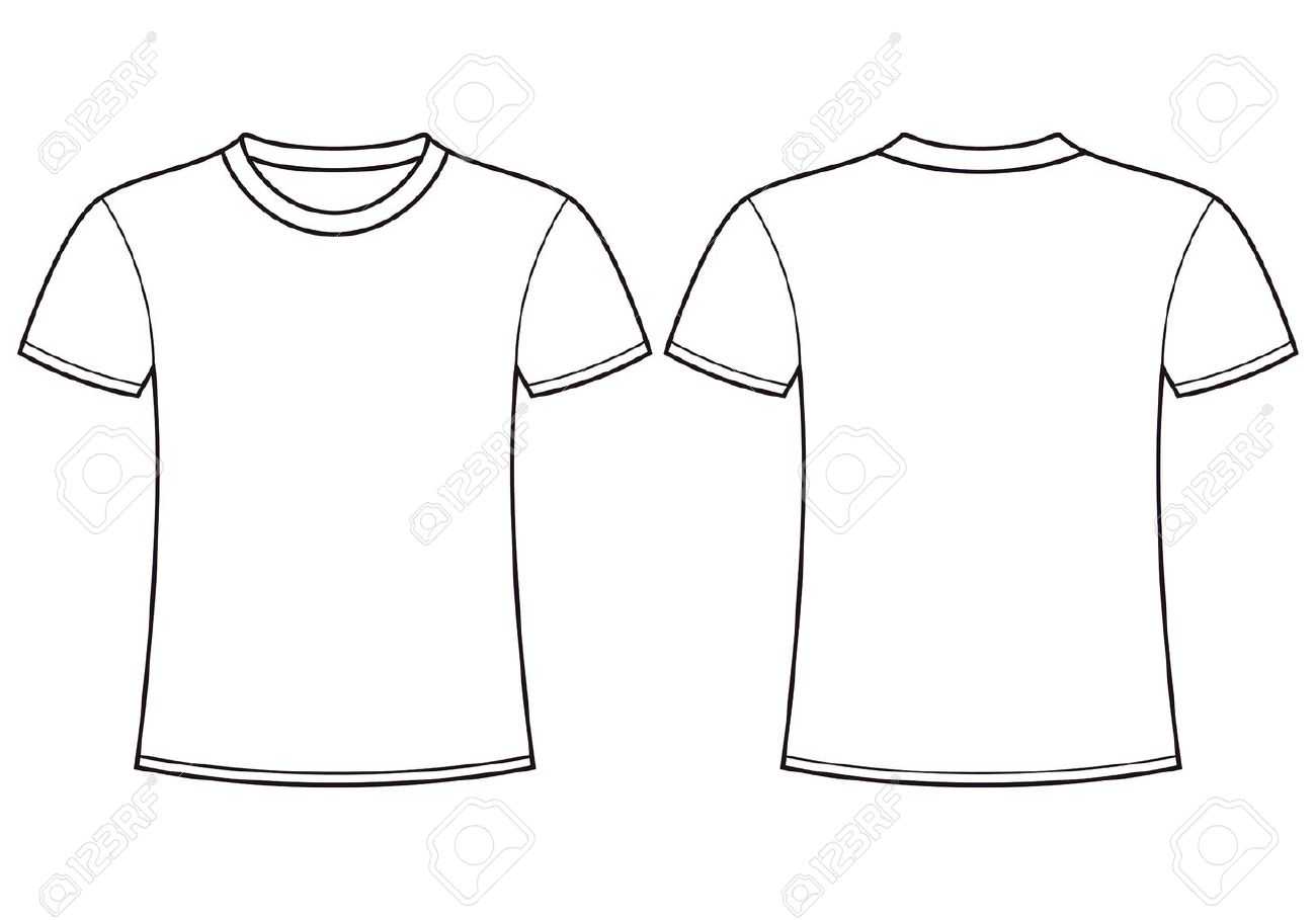 Blank T Shirt Template Front And Back Throughout Blank T Shirt Outline Template
