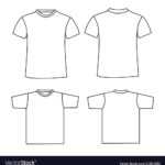 Blank T Shirt Template Front And Back Within Blank Tee Shirt Template
