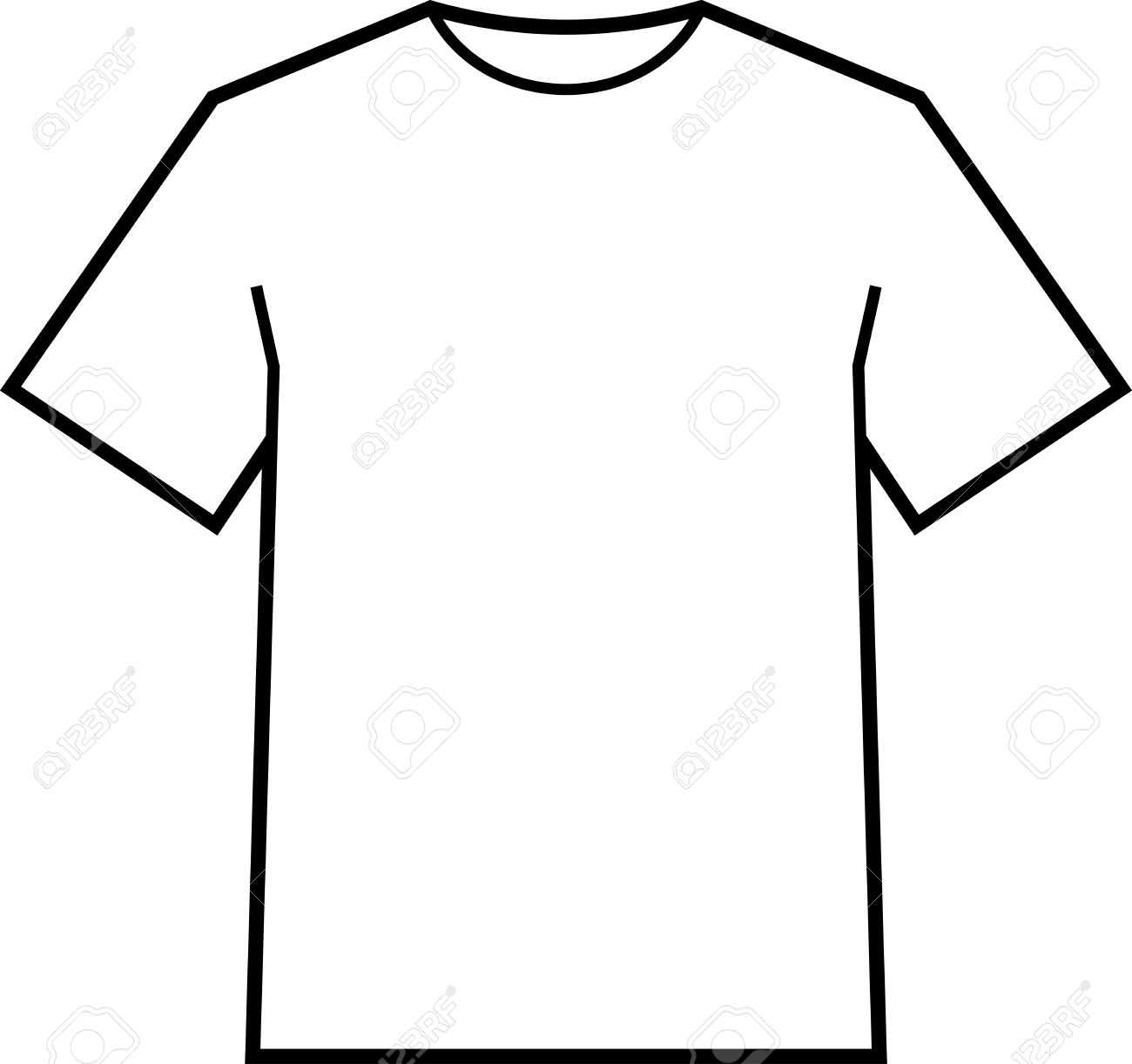 Blank T Shirt Template Vector Inside Blank T Shirt Outline Template