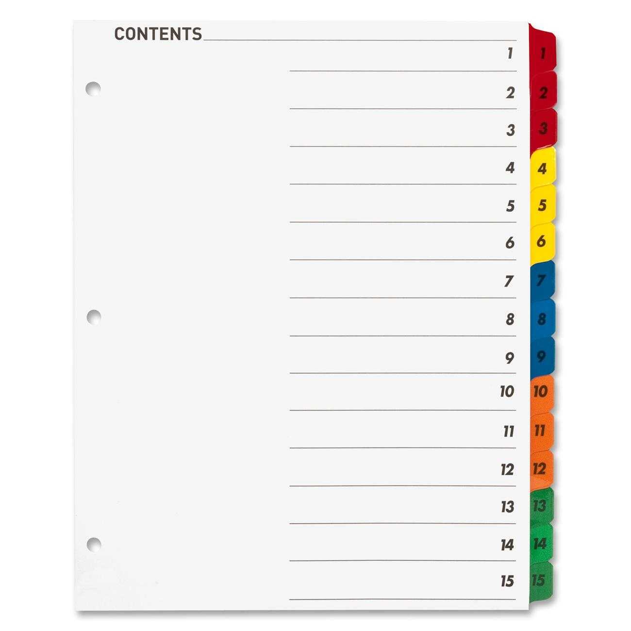 Blank Table Of Contents Template For Kids Throughout Blank Table Of Contents Template Pdf