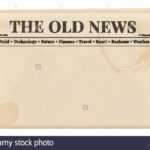 Blank Template Of A Retro Newspaper. Folded Cover Page Of A Inside Old Blank Newspaper Template
