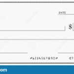 Blank Template Of The Bank Check. Stock Vector With Regard To Large Blank Cheque Template