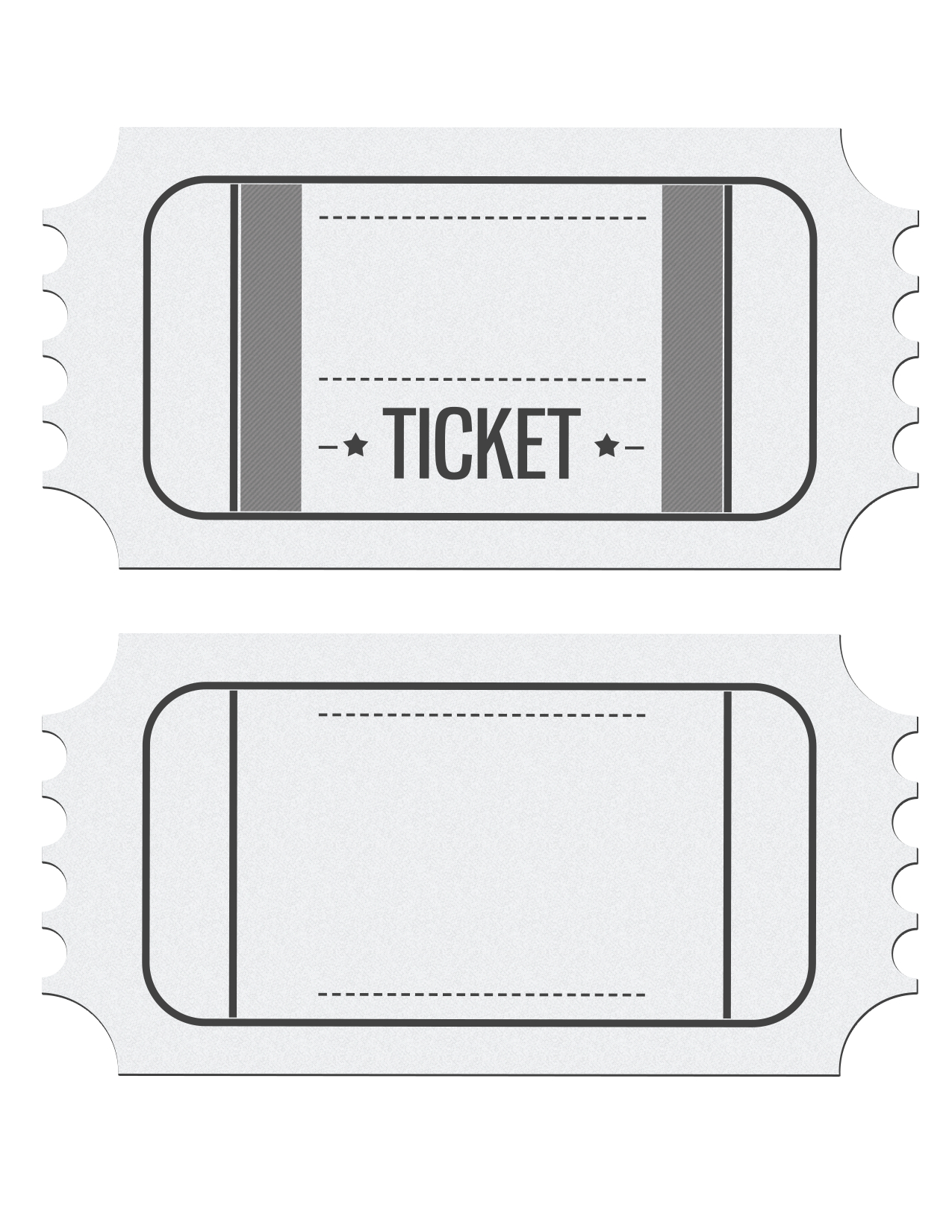 Blank Ticket Template Clipart Regarding Blank Admission Ticket Template