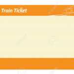 Blank Train Ticket On White Background For Blank Train Ticket Template