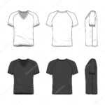 Blank V Neck T Shirt. — Stock Vector © Aunaauna2012 #101169496 Within Blank V Neck T Shirt Template