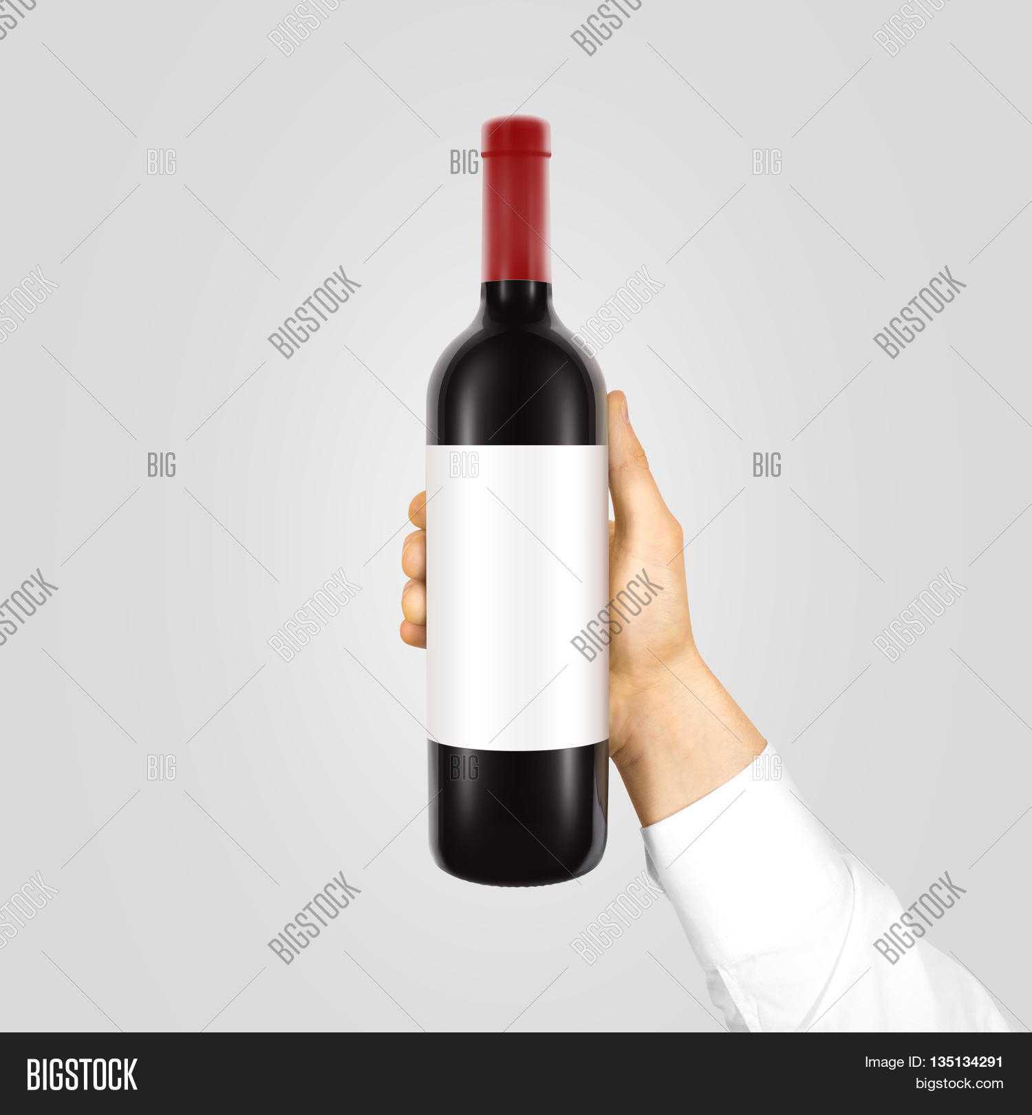 Blank White Label Image & Photo (Free Trial) | Bigstock Throughout Blank Wine Label Template
