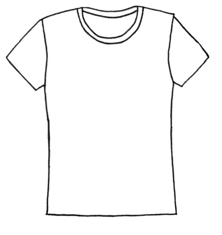 Blank White Tshirt Clipart For Printable Blank Tshirt Template