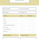 Blue And Brown Middle School Report Card – Templatescanva With Regard To Report Card Template Middle School