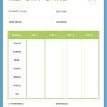 Blue Green Middle School Seal Report Card – Templatescanva Pertaining To Report Card Template Middle School