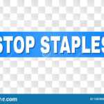 Blue Stripe With Stop Staples Text Stock Vector Pertaining To Staples Banner Template