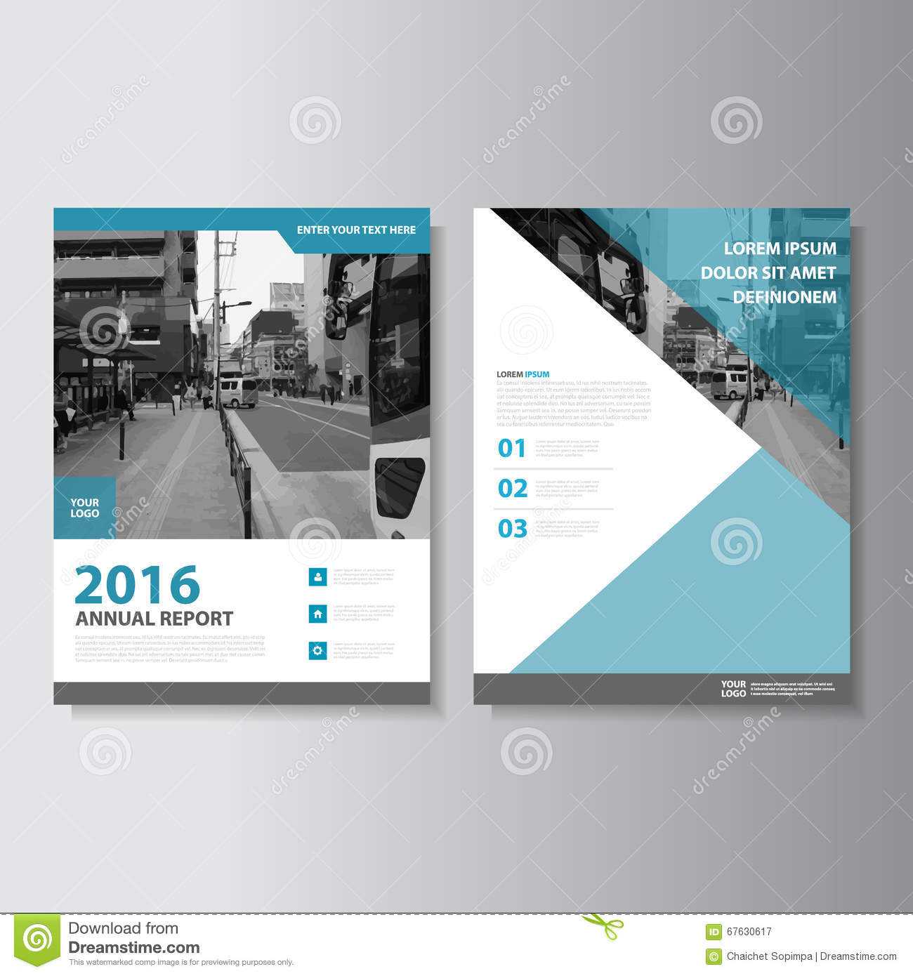 Blue Vector Magazine Annual Report Leaflet Brochure Flyer With Regard To Magazine Ad Template Word