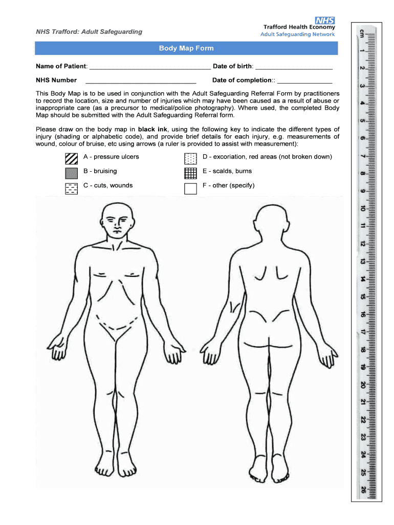 Body Maps Nhs – Fill Online, Printable, Fillable, Blank Pertaining To Blank Body Map Template