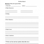 Book Report Template 8Th Grade pertaining to Story Report Template