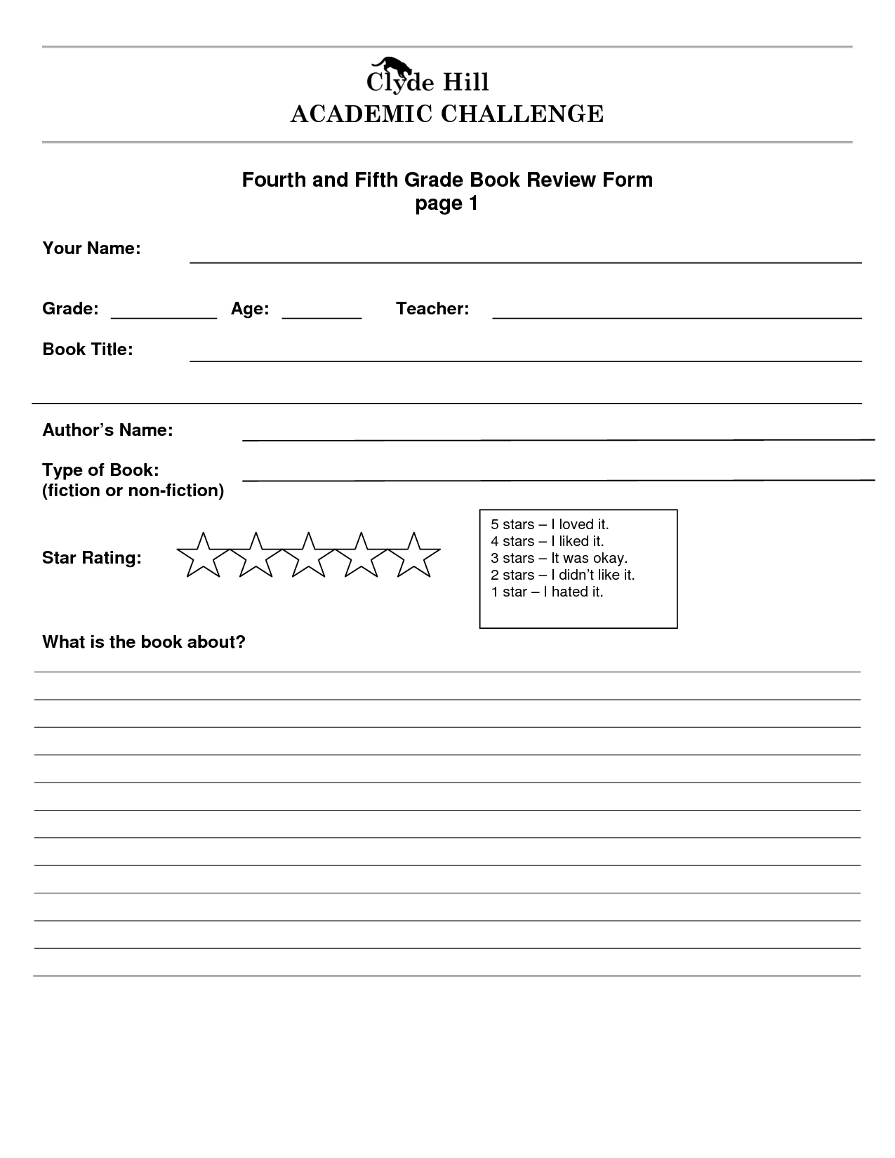 Book Report Worksheet Grade 6 | Printable Worksheets And Throughout Book Report Template 3Rd Grade