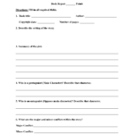 Book Report Worksheets | High School Book Report Worksheets Pertaining To Story Report Template