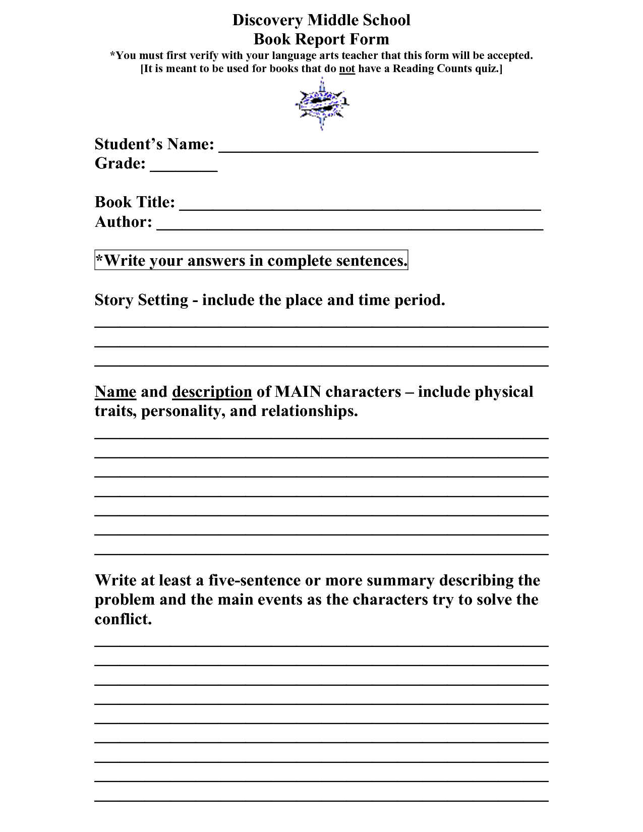 Book Review Worksheet Grade 5 | Printable Worksheets And Regarding Middle School Book Report Template