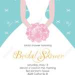Bridal Shower Invitation Template. Wedding Fashion Vector Illustrartion With Regard To Blank Bridal Shower Invitations Templates