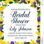 Bridal Shower Party Or Wedding Ceremony Invitation Stock With Free Bridal Shower Banner Template