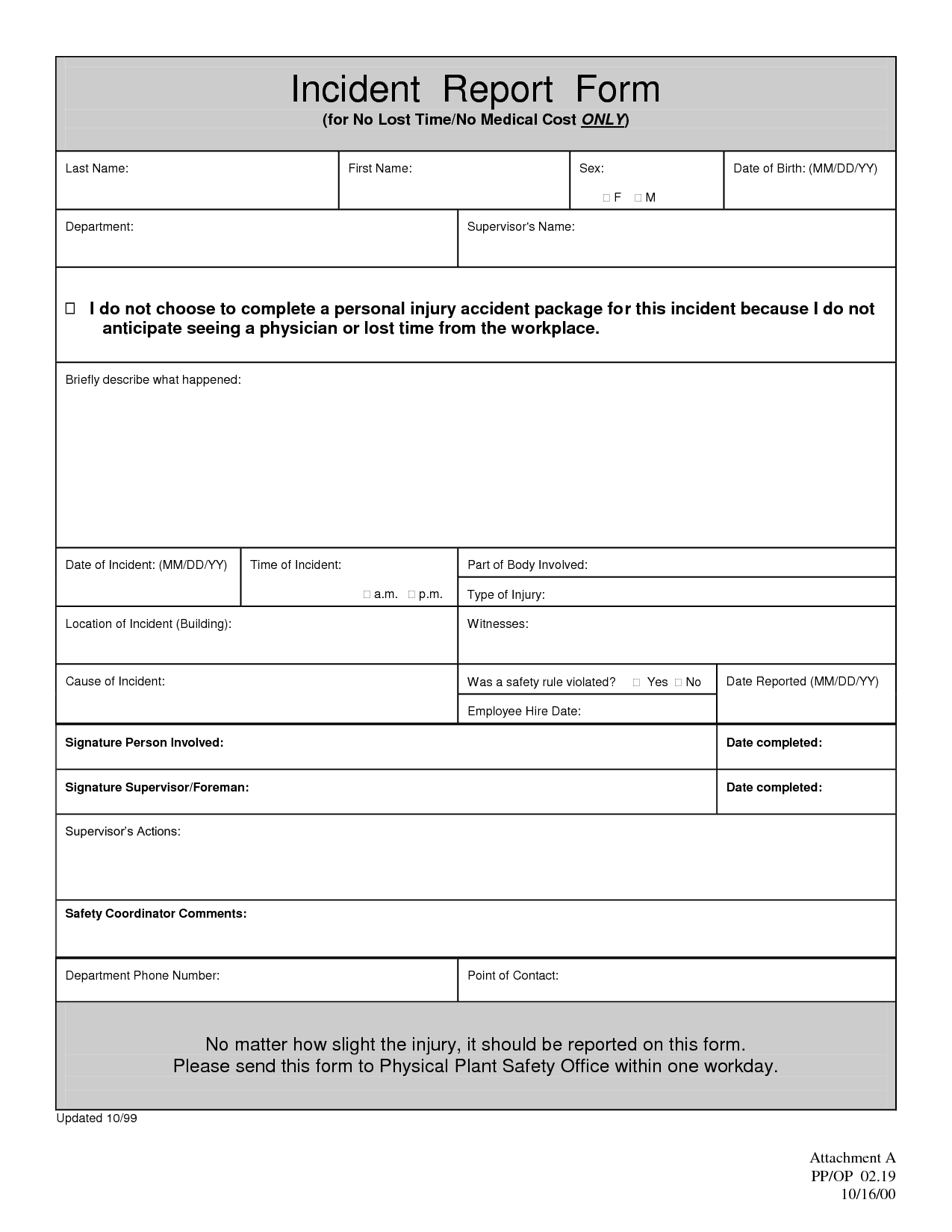 Brilliant Report Template For Incident Example Of Incident With Regard To Customer Incident Report Form Template