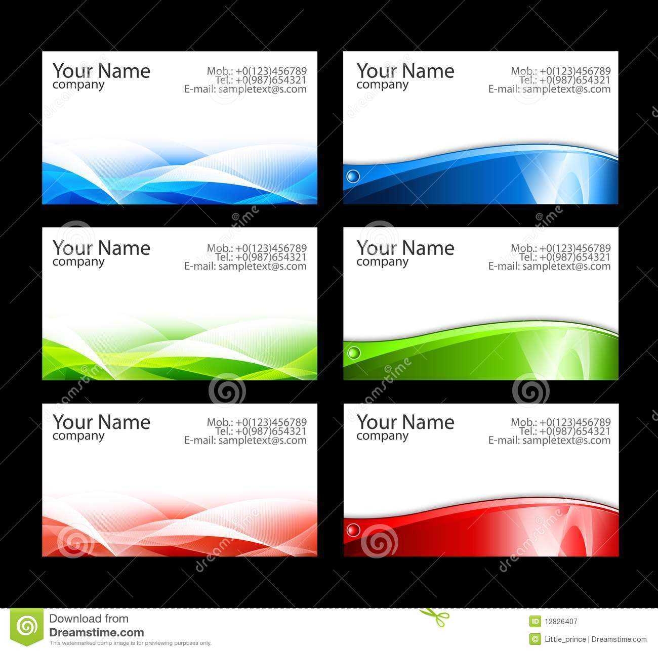 Business Cards Templates Stock Illustration. Illustration Of For Free Business Cards Templates For Word