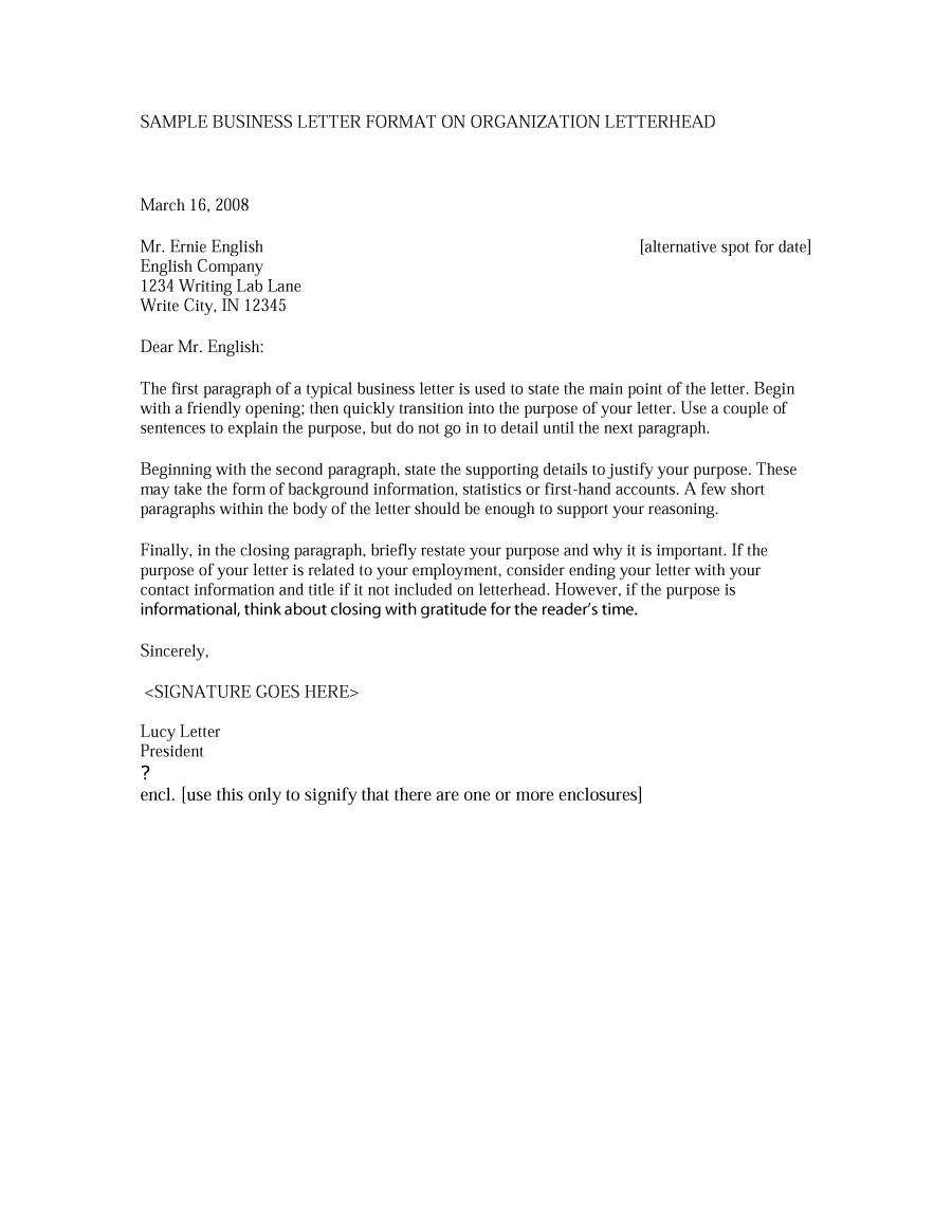 Business Letter Format Templates – Tomope.zaribanks.co Intended For Modified Block Letter Template Word