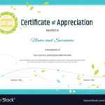Certificate Of Appreciation Template Nature Theme Inside Certificate Templates For Word Free Downloads