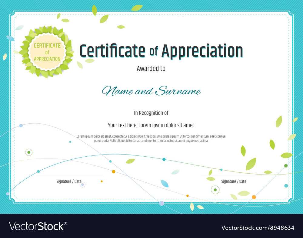 Certificate Of Appreciation Template Nature Theme Inside Certificate Templates For Word Free Downloads