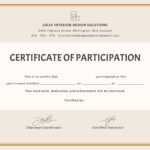 Certificate Of Participation Wording – Karan.ald2014 For Certificate Of Participation Template Word